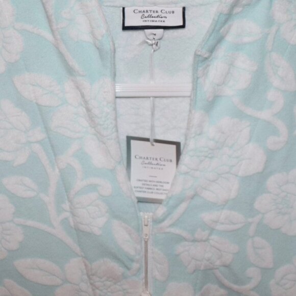 Charter Club Printed Floral Print Long Zipper Robe Size M - Picture 2 of 6